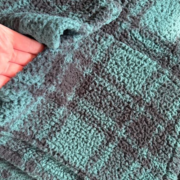 Victorias Secret PINK Green Sherpa Cozy Hoodie Size Large - Picture 5 of 6